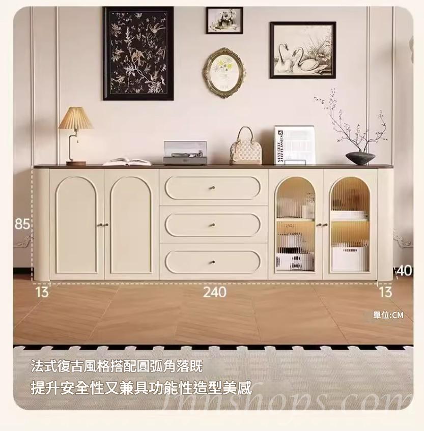 意式復古餐邊櫃 電視櫃 收納櫃實木生態板 置物櫃*80cm/120cm/160cm/200cm (IS9443)
