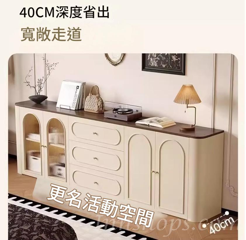 意式復古餐邊櫃 電視櫃 收納櫃實木生態板 置物櫃*80cm/120cm/160cm/200cm (IS9443)