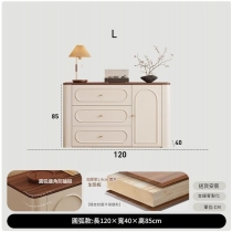 意式復古餐邊櫃 電視櫃 收納櫃實木生態板 置物櫃*80cm/120cm/160cm/200cm (IS9443)