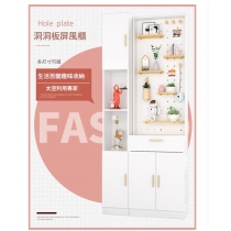 田園純白.象牙白 洞板屏風櫃 隔間櫃 客廳 實木 大門雙面玄關櫃*60cm/80cm/90cm/100cm/110cm/120cm/140cm/160cm/180cm (IS9445)