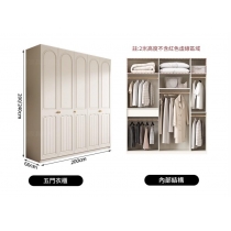 奶油風衣櫃 小戶型家用櫃子 置物大衣櫃*80cm/120cm/160cm/200cm/240cm (IS9449)