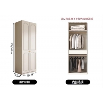 奶油風衣櫃 小戶型家用櫃子 置物大衣櫃*80cm/120cm/160cm/200cm/240cm (IS9449)