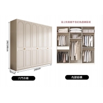 奶油風衣櫃 小戶型家用櫃子 置物大衣櫃*80cm/120cm/160cm/200cm/240cm (IS9449)