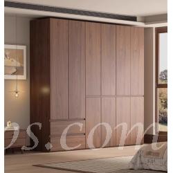 北歐衣櫃 胡桃色 衣櫃 多功能 儲物櫃組合衣櫃*60cm/80cm/120cm/140cm/160cm/180cm/200cm/220cm/240cm (IS9450)