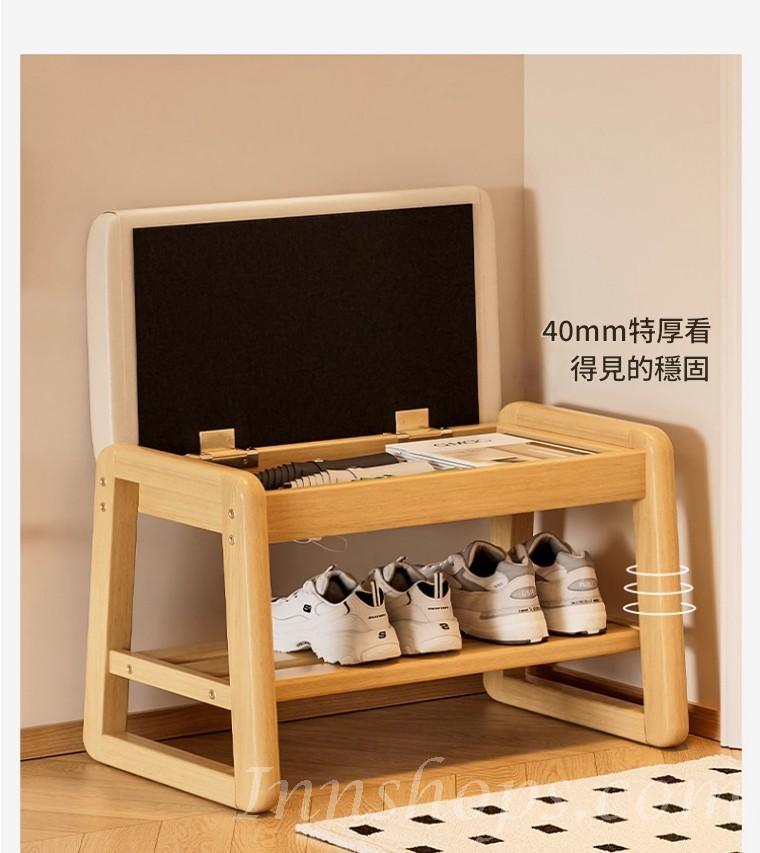 日式實木橡木 實木換鞋凳門口可坐可收納 穿鞋凳小型鞋櫃凳子*55cm/80cm/100cm (IS9451)