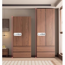 北歐衣櫃 胡桃色 衣櫃 多功能 儲物櫃組合衣櫃*60cm/80cm/120cm/140cm/160cm/180cm/200cm/220cm/240cm (IS9450)