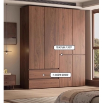 北歐衣櫃 胡桃色 衣櫃 多功能 儲物櫃組合衣櫃*60cm/80cm/120cm/140cm/160cm/180cm/200cm/220cm/240cm (IS9450)