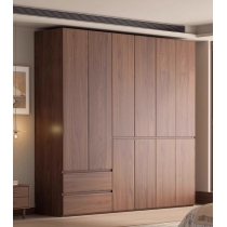 北歐衣櫃 胡桃色 衣櫃 多功能 儲物櫃組合衣櫃*60cm/80cm/120cm/140cm/160cm/180cm/200cm/220cm/240cm (IS9450)
