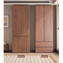 北歐衣櫃 胡桃色 衣櫃 多功能 儲物櫃組合衣櫃*60cm/80cm/120cm/140cm/160cm/180cm/200cm/220cm/240cm (IS9450)