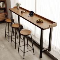 窗台吧台桌 簡約實木長條桌靠窗窄桌 靠牆高低腳桌椅*100cm/120cm/140cm/160cm/180cm/200cm/220cm/240cm (IS9454)