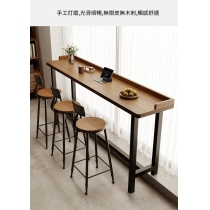 窗台吧台桌 簡約實木長條桌靠窗窄桌 靠牆高低腳桌椅*100cm/120cm/140cm/160cm/180cm/200cm/220cm/240cm (IS9454)