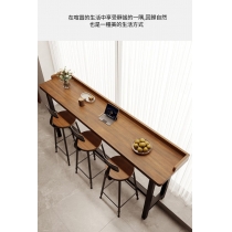 窗台吧台桌 簡約實木長條桌靠窗窄桌 靠牆高低腳桌椅*100cm/120cm/140cm/160cm/180cm/200cm/220cm/240cm (IS9454)