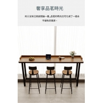 窗台吧台桌 簡約實木長條桌靠窗窄桌 靠牆高低腳桌椅*100cm/120cm/140cm/160cm/180cm/200cm/220cm/240cm (IS9454)