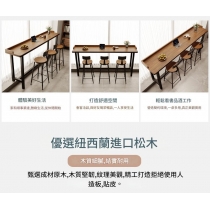 窗台吧台桌 簡約實木長條桌靠窗窄桌 靠牆高低腳桌椅*100cm/120cm/140cm/160cm/180cm/200cm/220cm/240cm (IS9454)