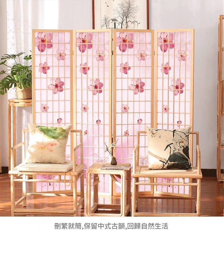 日式屏風  隔間書房店鋪 移動擋板折疊遮擋玄關家用酒店*180cm/200cm (IS9458)